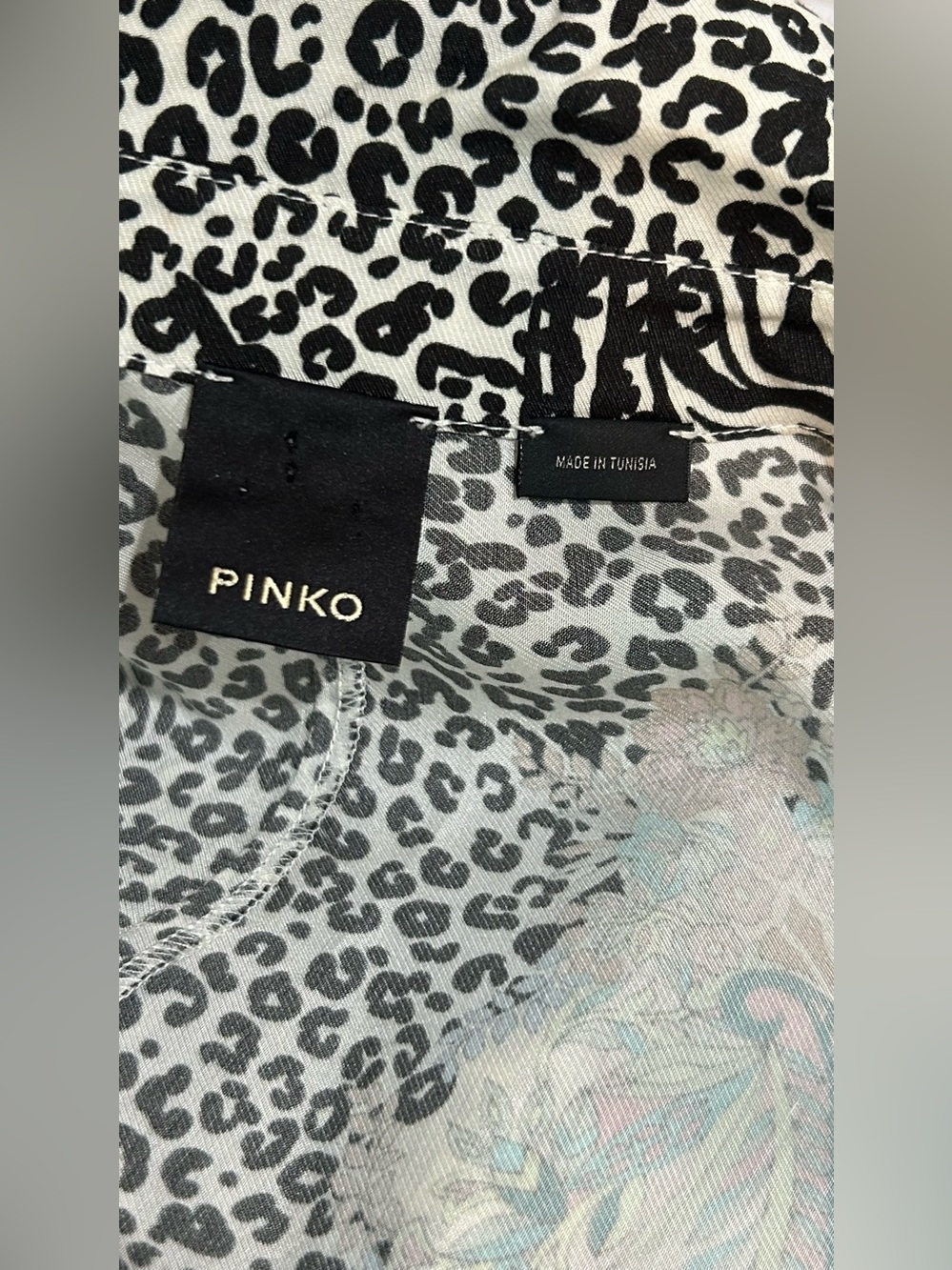 425$PINKO Rosalina Floral Zebra Leopard Maxi Shirt Dress IT 38 US 2 - Picture 5 of 13
